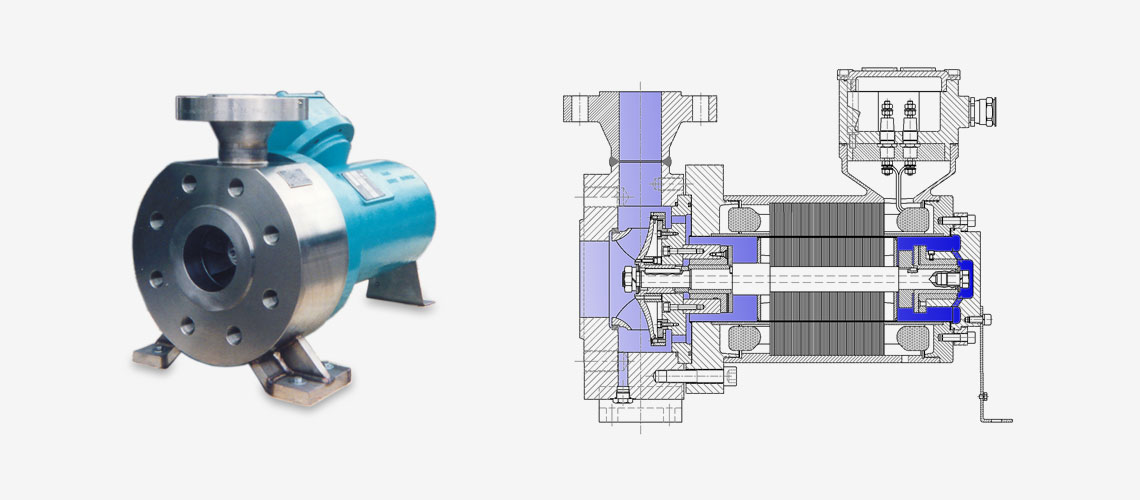 canned motor pump for high pressure loop