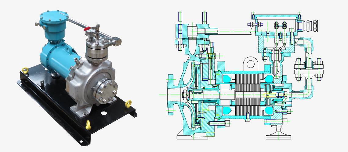 centrifugal pump for dangerous liquids