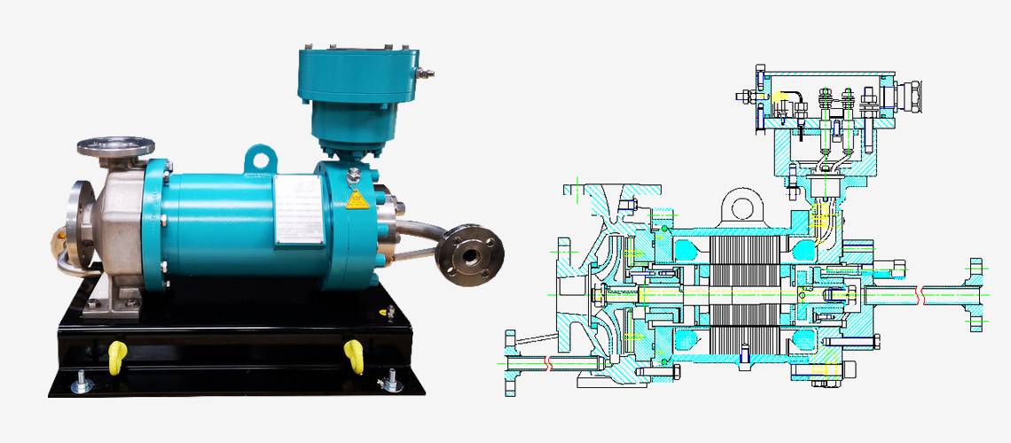 centrifugal pump for dangerous liquids for sulfuric acid