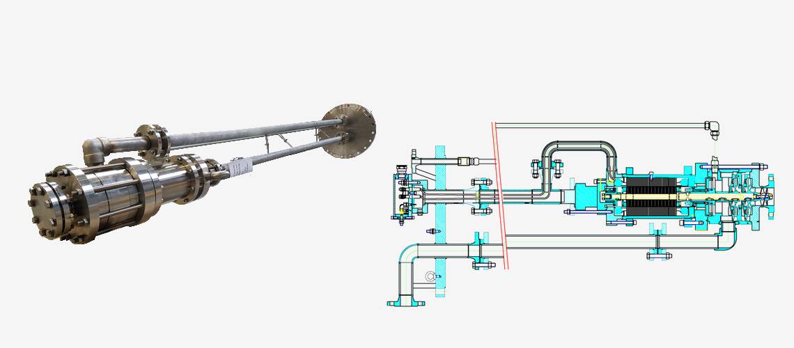 Industrial centrifugal pump for fluorhydric