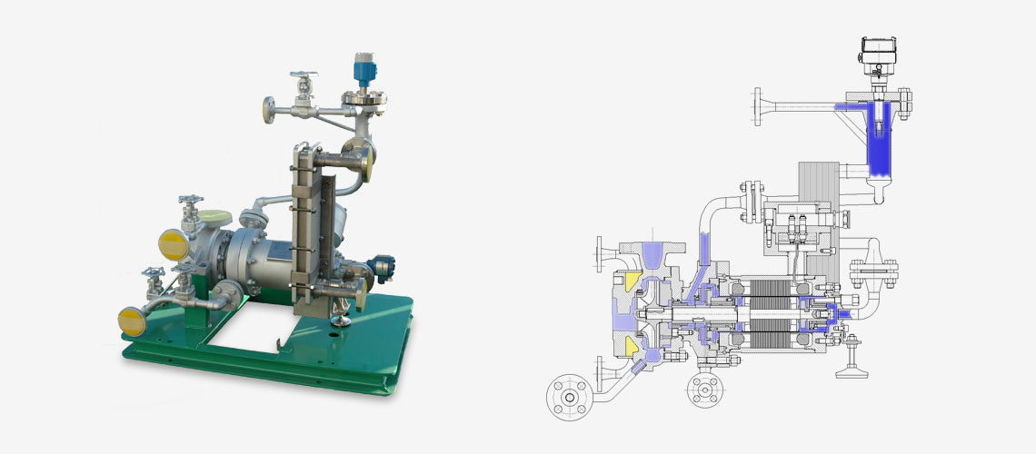 Pompe centrifuge pour liquide chaud HTF